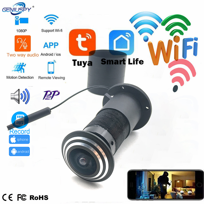 Home Security Front Door Camera - 1080P Mini spioncino Wifi porta foro