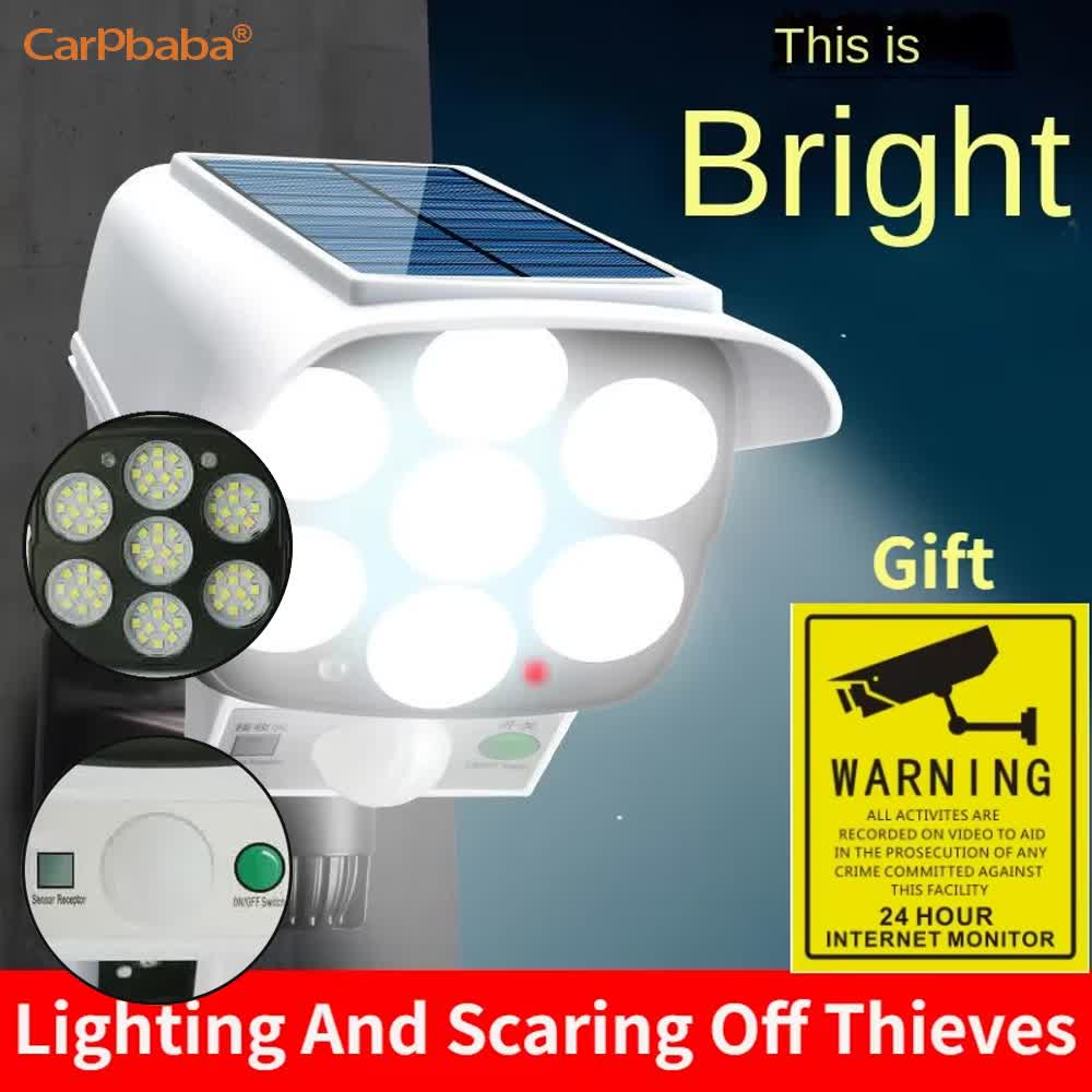 Luce solare esterna Sensore di - Home Security Flood Lights recensione e prezzo